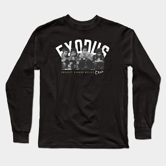 Exodus Afghan children (dark background) Long Sleeve T-Shirt by Pro Exodus Relief 